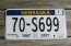 Nebraska 150 Years License Plate 2018