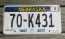 Nebraska 150 Years License Plate 2018