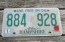  New Hampshire Old Man of The Mountain Live Free or Die License Plate 2002