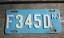 New Jersey Motorcycle License Plate Blue White 1980s