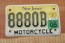 New Jersey Motorcycle License Plate Yellow Fade 2004