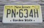 New Jersey Garden State License Plate Yellow Fade 
