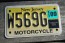 New Jersey Motorcycle License Plate Yellow Fade 2009