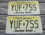 New Jersey Garden State License Plate Pair Yellow Fade 