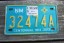 New Mexico Motorcycle License Plate Turquoise Centennial 2018