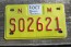 New Mexico Motorcycle License Plate Yellow Red 2015