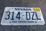 Nevada Big Horn Ram License Plate 1994 The Silver State