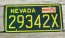 Nevada Yellow Green License Plate 1975