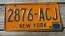 New York Blue Yellow License Plate 1970's