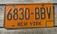 New York Blue Yellow License Plate 1970's