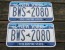 New York Blue White License Plate Pair The Empire State 