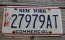 New York Statue of Liberty Commercial License Plate 1990's 