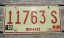 Ohio Red White License Plate 1980