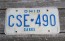 Ohio Blue White  License Plate 1980's