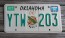 Oklahoma Native America License Plate 1998 