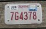 Oklahoma Motorcycle License Plate 2016