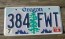  Oregon Tree and Mountains License Plate 2016
