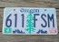 Oregon Tree and Mountains License Plate 2016