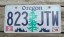  Oregon Tree and Mountains License Plate 2019