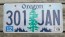  Oregon Tree and Mountains License Plate 2019