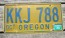 Oregon Yellow Blue License Plate 1986