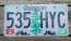  Oregon Tree and Mountains License Plate 2020