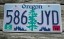  Oregon Tree and Mountains License Plate 2019