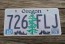Oregon Tree and Mountains License Plate 2015