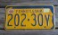 Pennsylvania State Shaped License Plate 1970