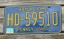 Pennsylvania Blye Yellow Motor Home License Plate 2001