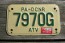 Pennsylvania ATV License Plate Motorcycle Sized 2006