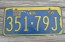 Pennsylvania State Shaped License Plate 1963 351 79J