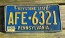 Pennsylvania Small Keystone State License Plate 2000