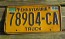 Pennsylvania Blue Yellow License Plate 1986
