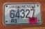 Rhode Island Motorcycle License Plate Ocean Wave 2013