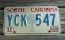 South Carolina Palm Tree License Plate 1990