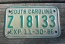 South Carolina Motorcycle License Plate Green White 1986