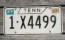 Tennessee Black White License Plate 1976