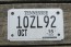 Tennessee Motorcycle License Plate 2015