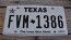 Texas White The Lone Star State License Plate  