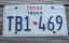 Texas Truck License Plate 2000's