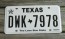 Texas White The Lone Star State License Plate  