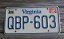 Virginia White Blue Border License Plate 1990