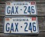 Virginia Blue Border License Plate Pair 1976