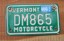 Vermont Motorcycle License Plate Green White 2004