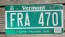 Vermont Green Mountain State License Plate 2013