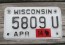 Wisconsin Motorcycle License Plate 2014