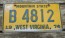 West Virginia Mountain State License Plate Yellow Blue 1974