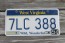 West Virginia Wild Wonderful License Plate 2015 7LC 388