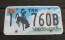 Wyoming Devils Tower Truck License Plate 2004 1760B